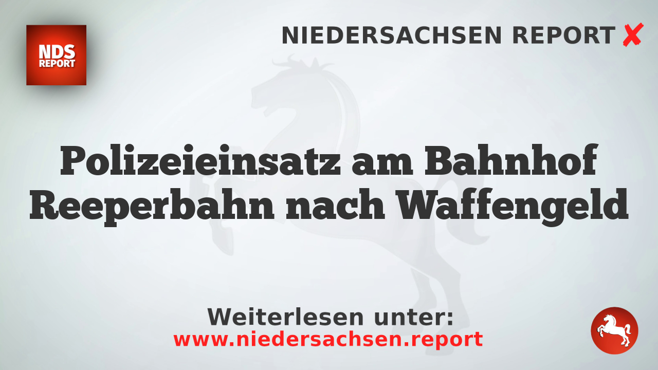 Polizeieinsatz am Bahnhof Reeperbahn nach Waffengeld