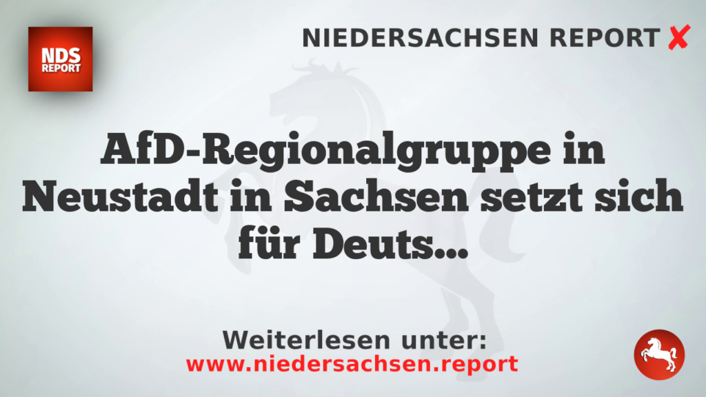 AfD-Regionalgruppe in Neustadt in Sachsen setzt sich für Deutschlandflagge ein