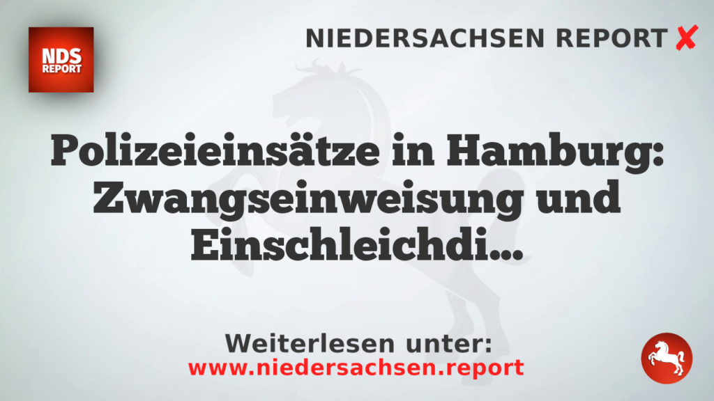 Polizeieinsätze in Hamburg: Zwangseinweisung und Einschleichdiebe erfolgreich