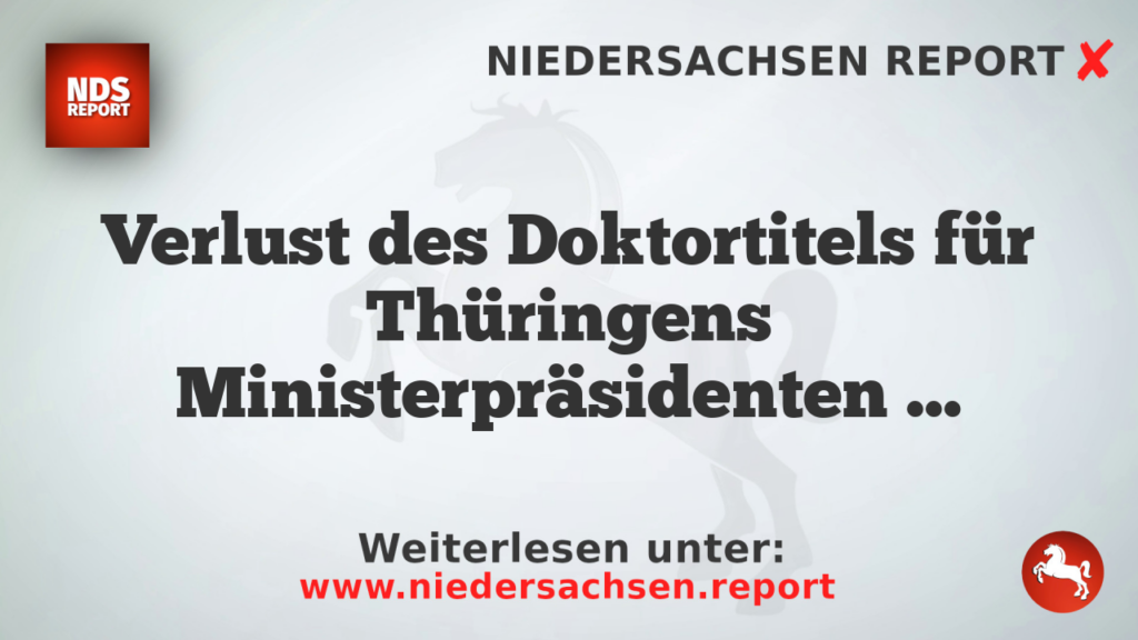Verlust des Doktortitels für Thüringens Ministerpräsidenten Mario Voigt?