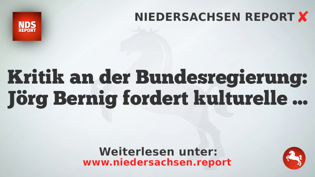 Kritik an der Bundesregierung: Jörg Bernig fordert kulturelle Vielfalt