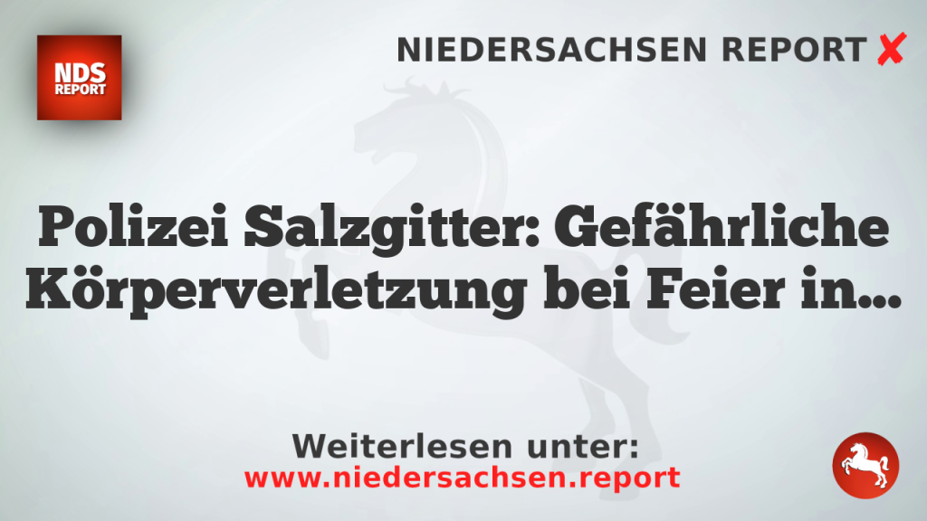 Polizei Salzgitter: Gefährliche Körperverletzung bei Feier in Vöhrum