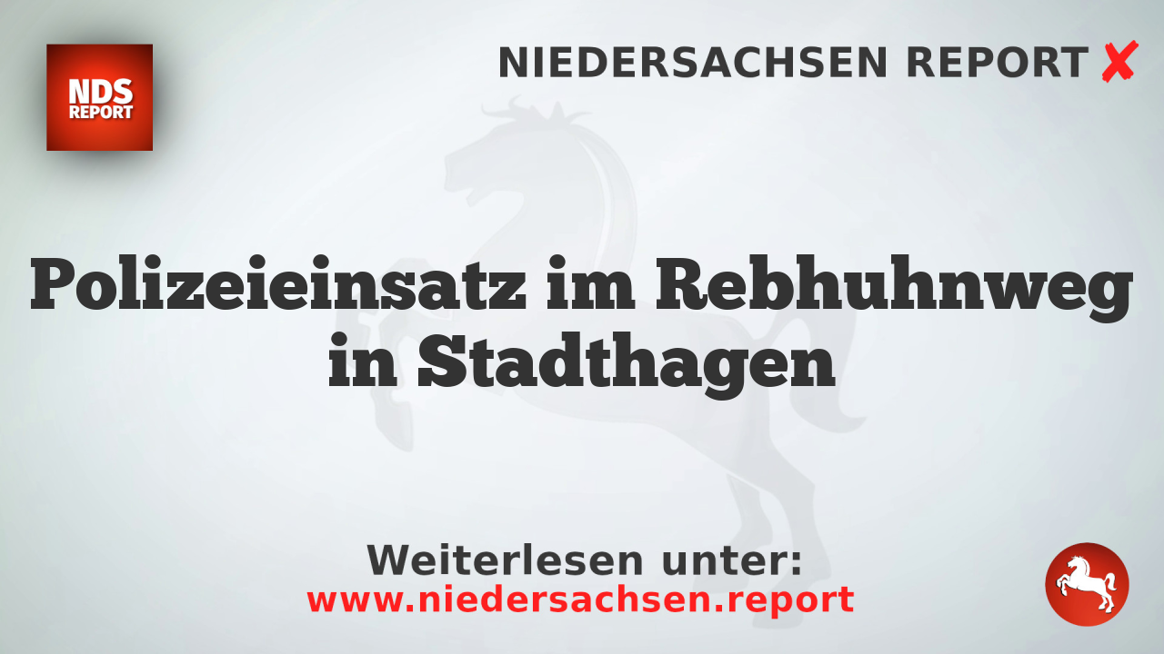 Polizeieinsatz im Rebhuhnweg in Stadthagen