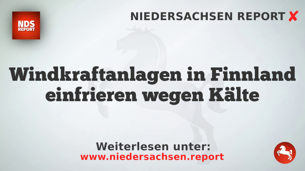 Windkraftanlagen in Finnland einfrieren wegen Kälte