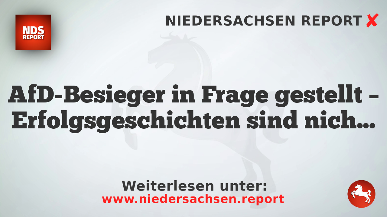 AfD-Besieger in Frage gestellt – Erfolgsgeschichten sind nicht eindeutig