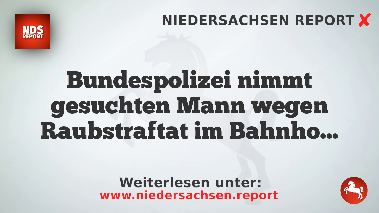 Bundespolizei nimmt gesuchten Mann wegen Raubstraftat im Bahnhof Harburg fest