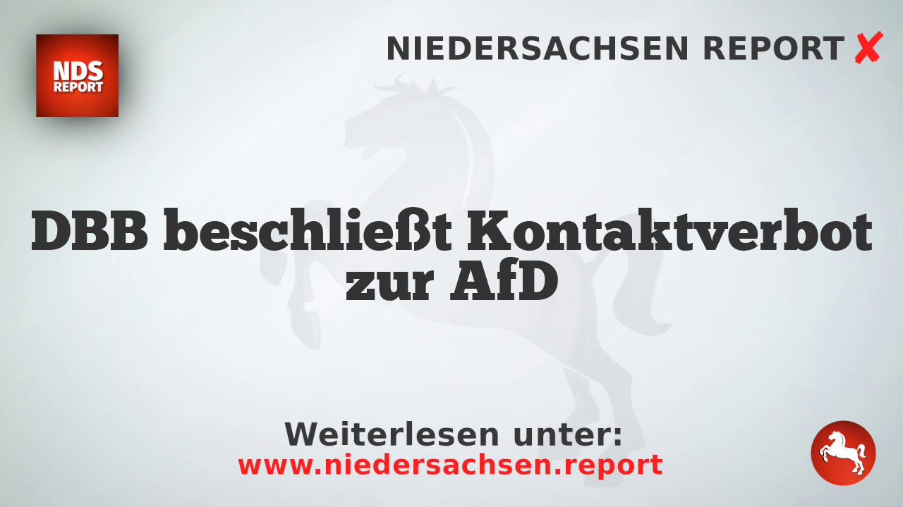 DBB beschließt Kontaktverbot zur AfD