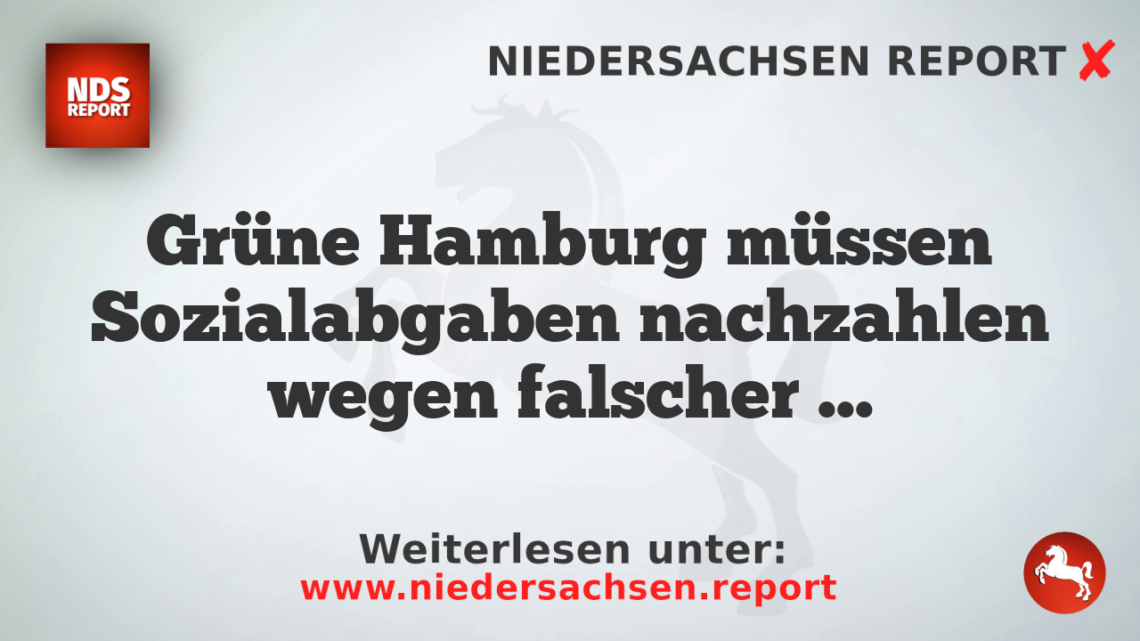 Grüne Hamburg müssen Sozialabgaben nachzahlen wegen falscher Bezugsdeklaration