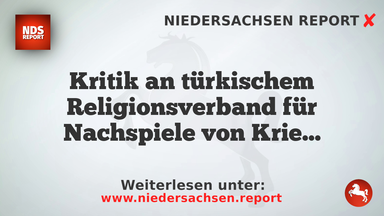Kritik an türkischem Religionsverband für Nachspiele von Kriegsszenen in Moschee