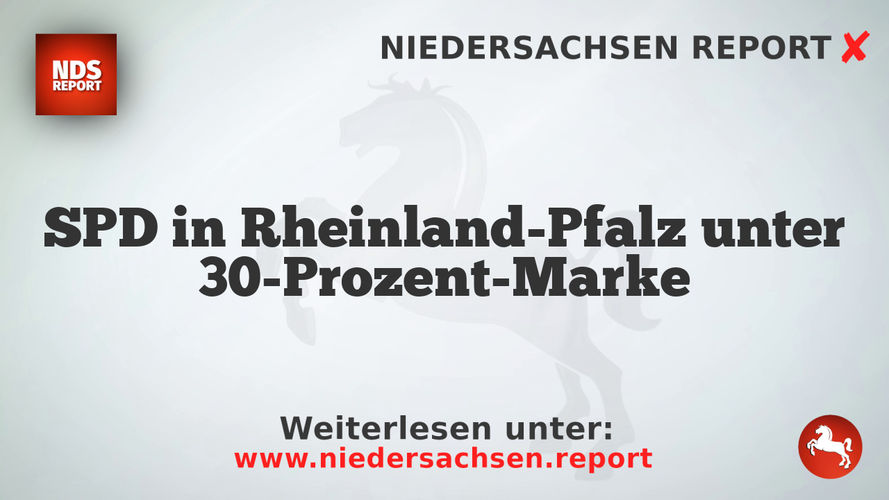 SPD in Rheinland-Pfalz unter 30-Prozent-Marke