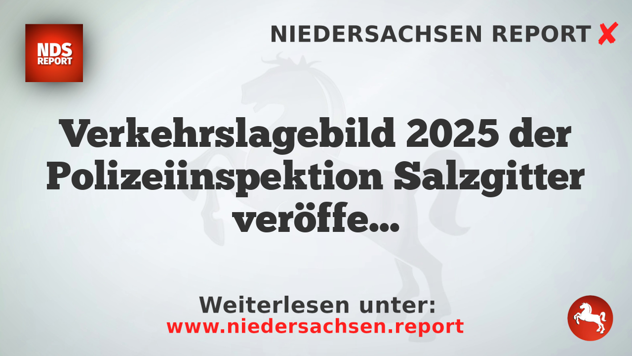 Verkehrslagebild 2025 der Polizeiinspektion Salzgitter veröffentlicht