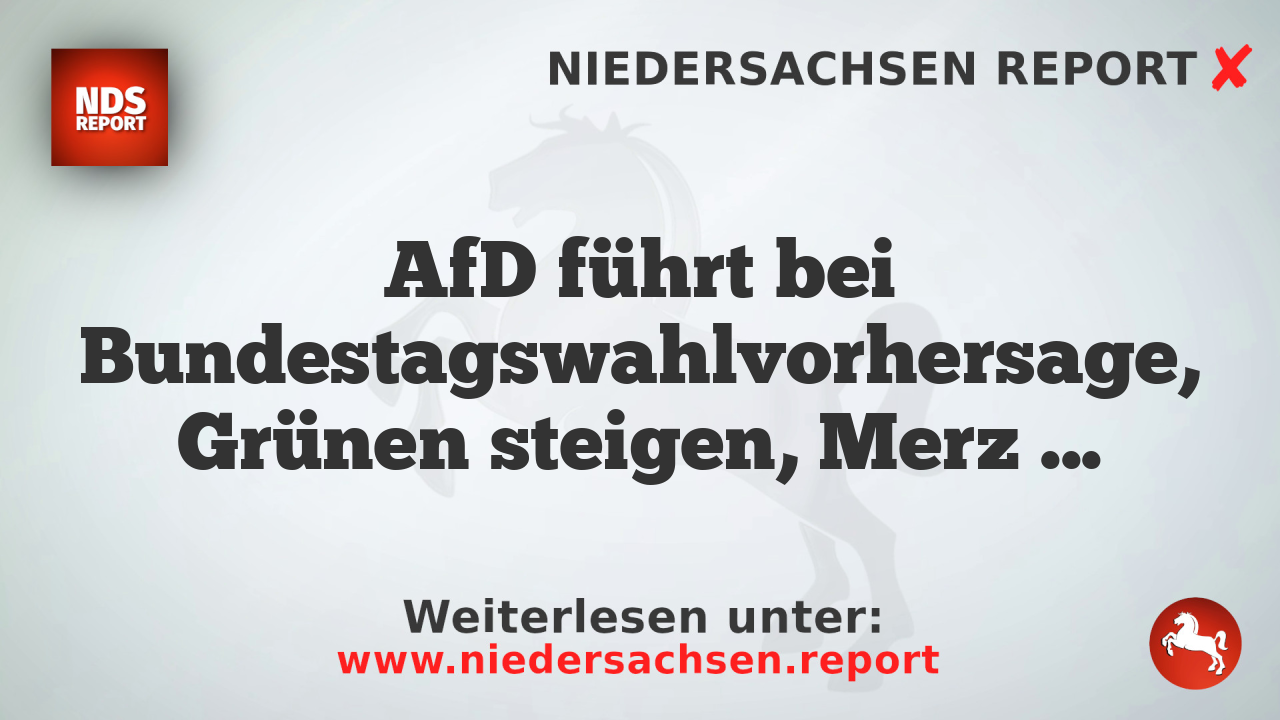 AfD führt bei Bundestagswahlvorhersage, Grünen steigen, Merz Unterstützung sinkt