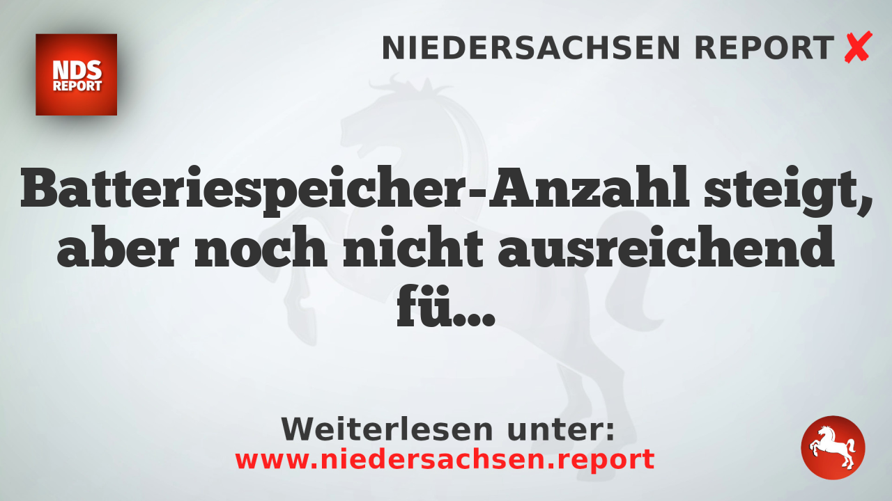 Batteriespeicher-Anzahl steigt, aber noch nicht ausreichend für Energiewende
