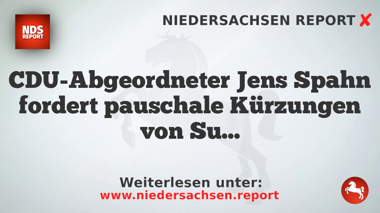CDU-Abgeordneter Jens Spahn fordert pauschale Kürzungen von Subventionen und Steuervergünstigungen