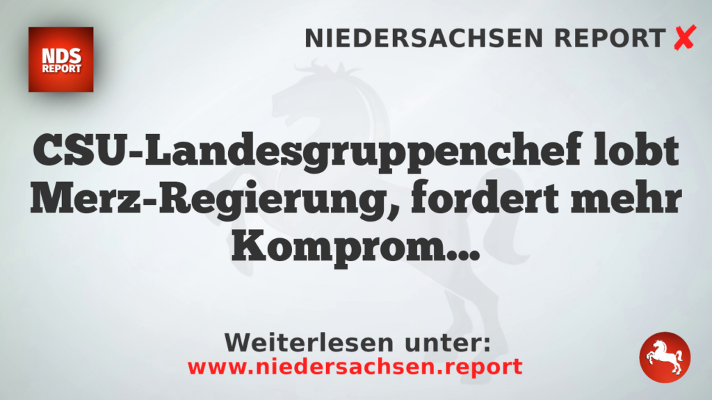 CSU-Landesgruppenchef lobt Merz-Regierung, fordert mehr Kompromisse mit SPD