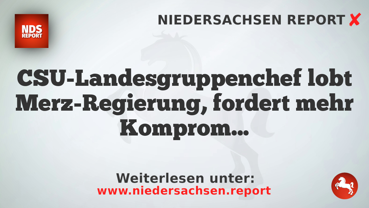 CSU-Landesgruppenchef lobt Merz-Regierung, fordert mehr Kompromisse mit SPD
