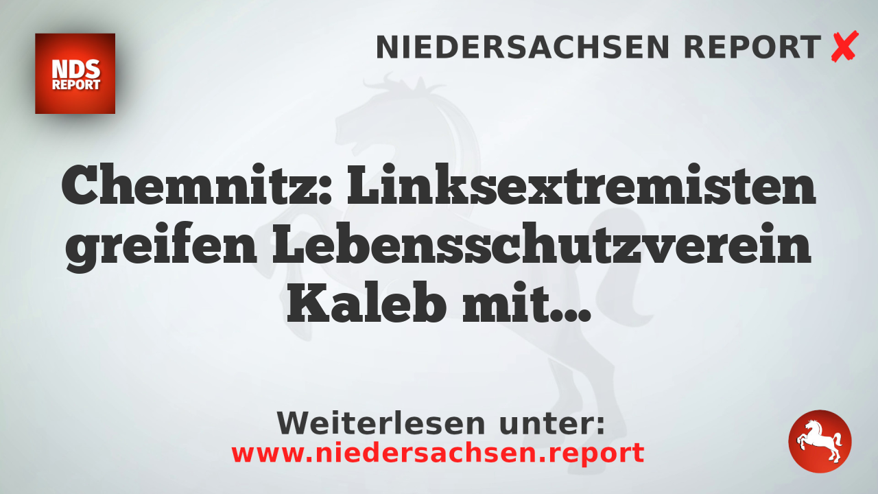 Chemnitz: Linksextremisten greifen Lebensschutzverein Kaleb mit Farbeangriff an