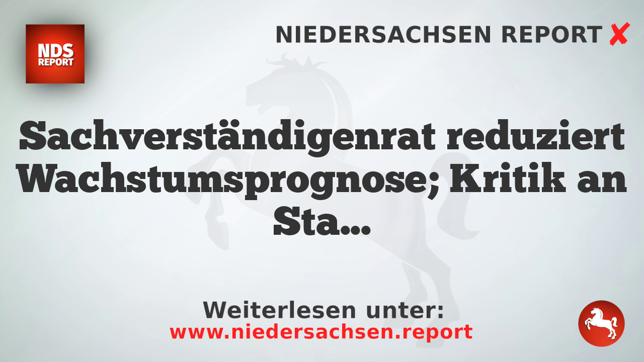 Sachverständigenrat reduziert Wachstumsprognose; Kritik an Staatsverschuldung