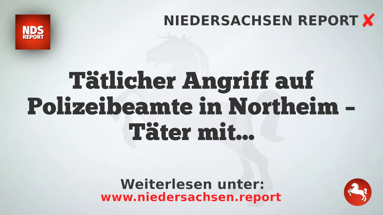 Tätlicher Angriff auf Polizeibeamte in Northeim – Täter mit Hubschrauber gesucht