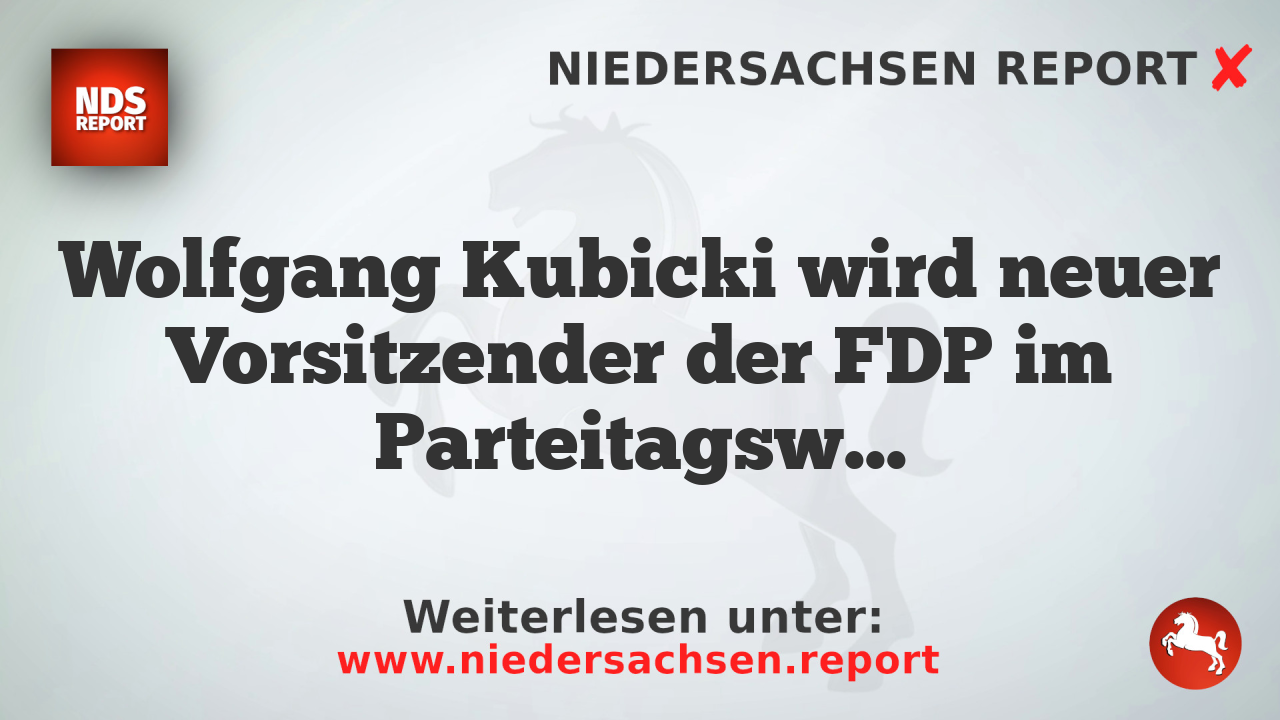 Wolfgang Kubicki wird neuer Vorsitzender der FDP im Parteitagswahlkampf gegen Marie-Agnes Strack-Zimmermann
