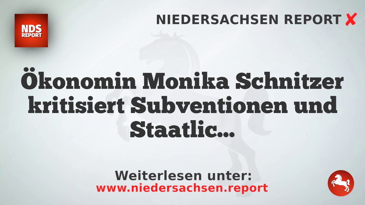 Ökonomin Monika Schnitzer kritisiert Subventionen und Staatliche Handlungen
