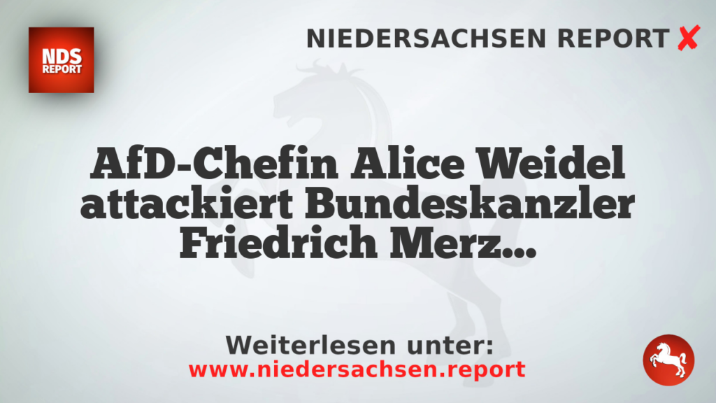 AfD-Chefin Alice Weidel attackiert Bundeskanzler Friedrich Merz als „Lügenkanzler“