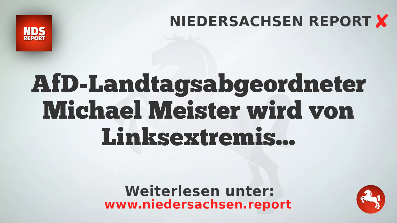 AfD-Landtagsabgeordneter Michael Meister wird von Linksextremisten angegriffen