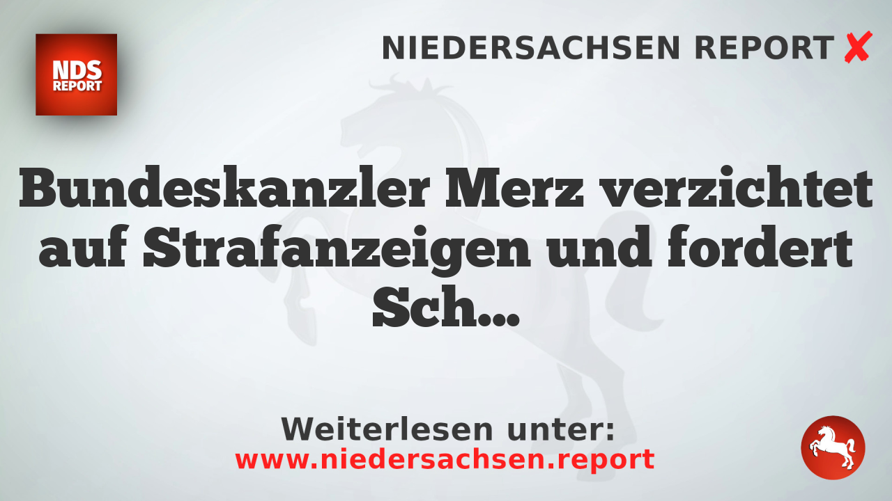 Bundeskanzler Merz verzichtet auf Strafanzeigen und fordert Schutz für Institutionen
