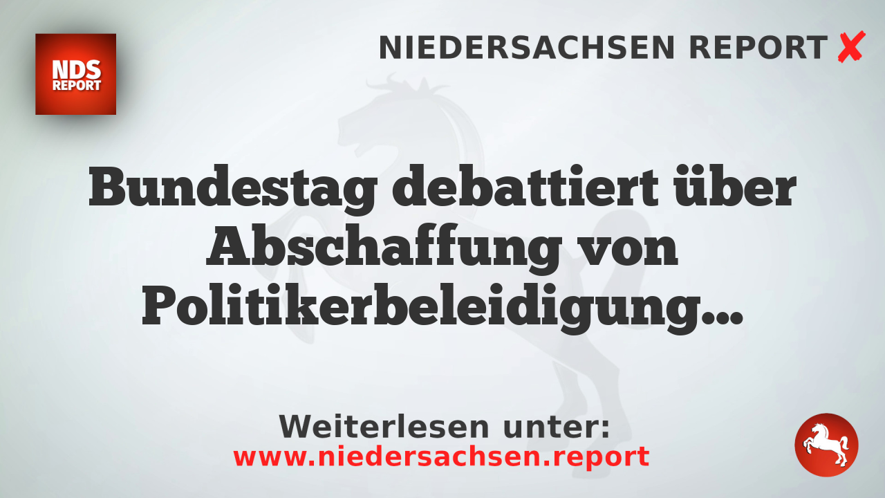 Bundestag debattiert über Abschaffung von Politikerbeleidigungsparagraf