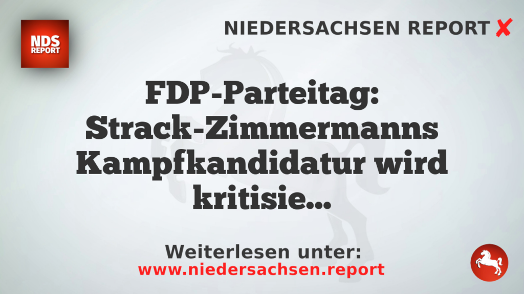 FDP-Parteitag: Strack-Zimmermanns Kampfkandidatur wird kritisiert