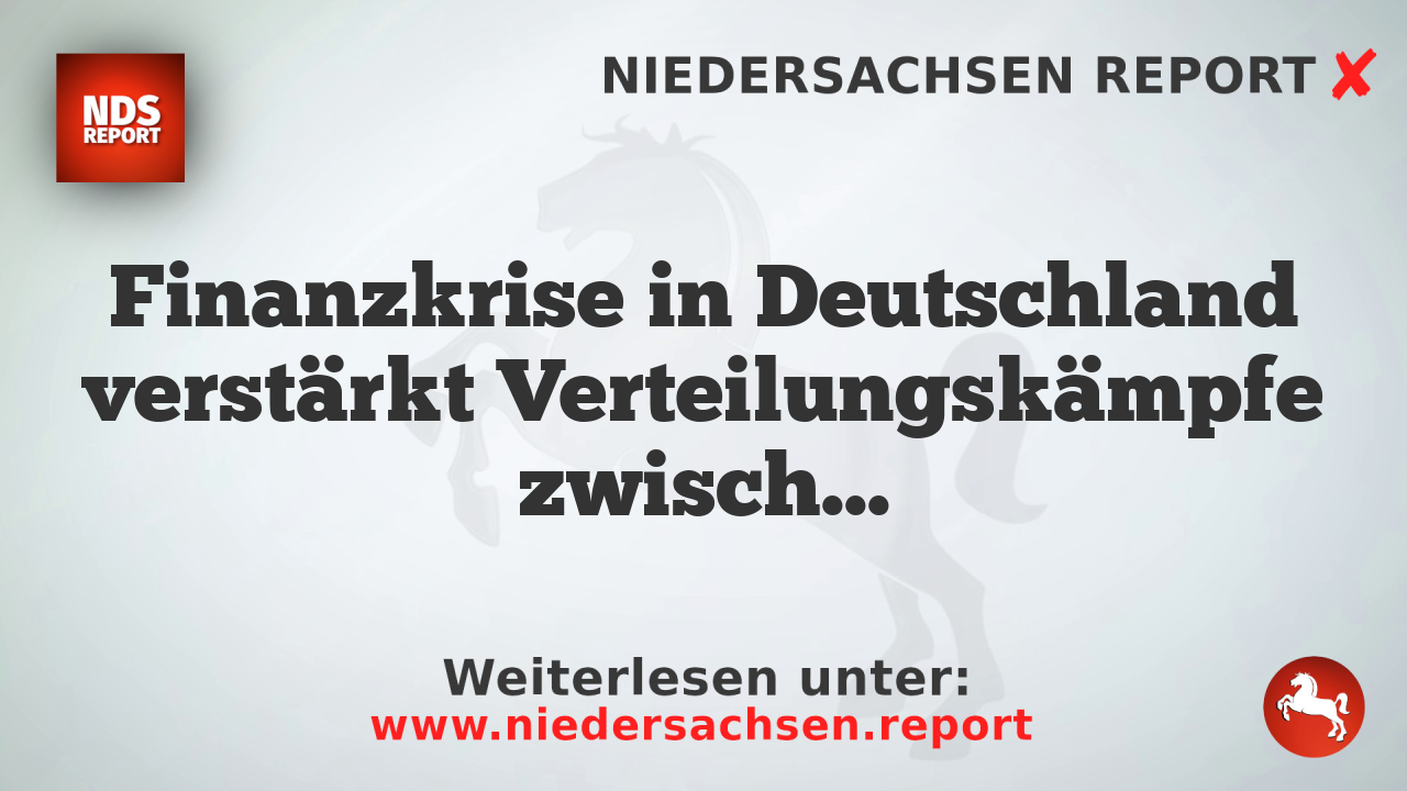 Finanzkrise in Deutschland verstärkt Verteilungskämpfe zwischen Produktivem und Unproduktivem