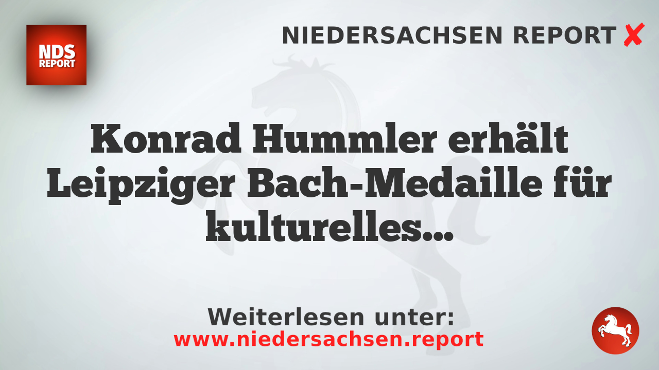 Konrad Hummler erhält Leipziger Bach-Medaille für kulturelles Lebenswerk