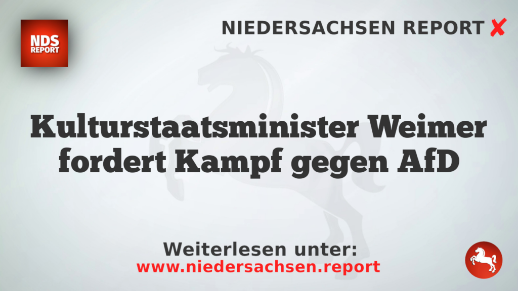 Kulturstaatsminister Weimer fordert Kampf gegen AfD
