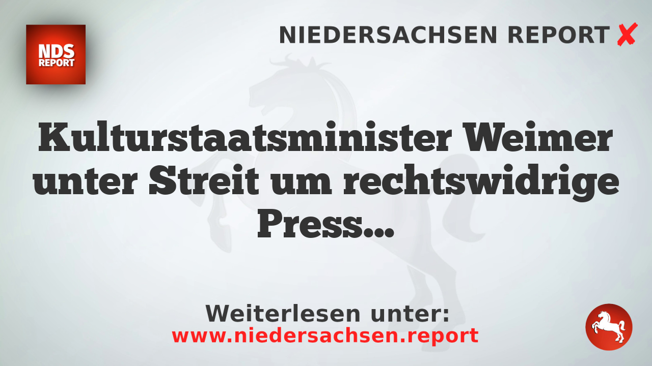 Kulturstaatsminister Weimer unter Streit um rechtswidrige Presseanfragenweiterleitung