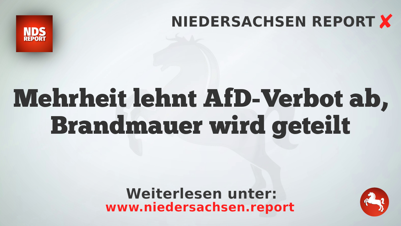Mehrheit lehnt AfD-Verbot ab, Brandmauer wird geteilt