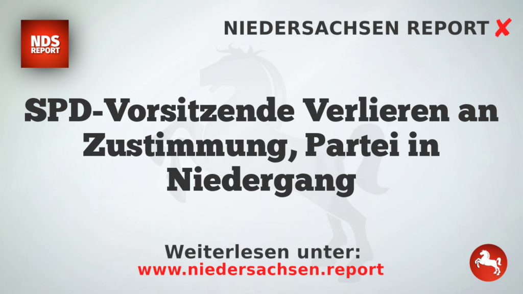 SPD-Vorsitzende Verlieren an Zustimmung, Partei in Niedergang