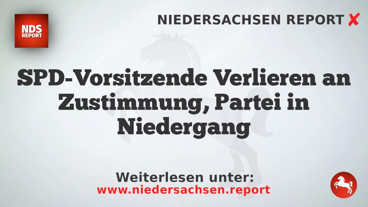 SPD-Vorsitzende Verlieren an Zustimmung, Partei in Niedergang