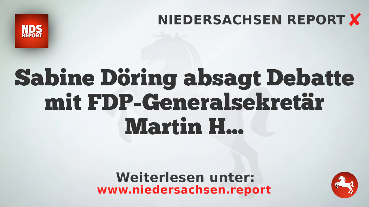 Sabine Döring absagt Debatte mit FDP-Generalsekretär Martin Hagen