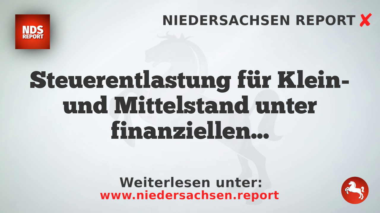 Steuerentlastung für Klein- und Mittelstand unter finanziellen Risiken