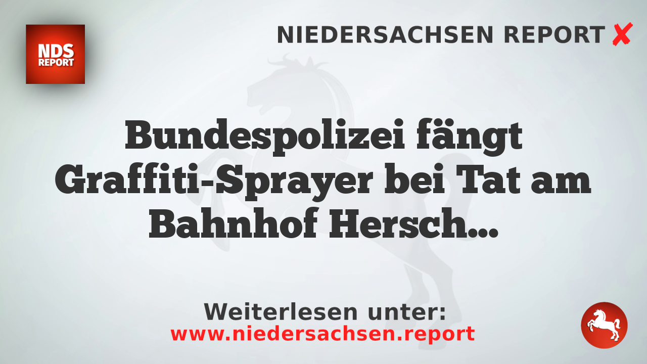 Bundespolizei fängt Graffiti-Sprayer bei Tat am Bahnhof Herschelstraße