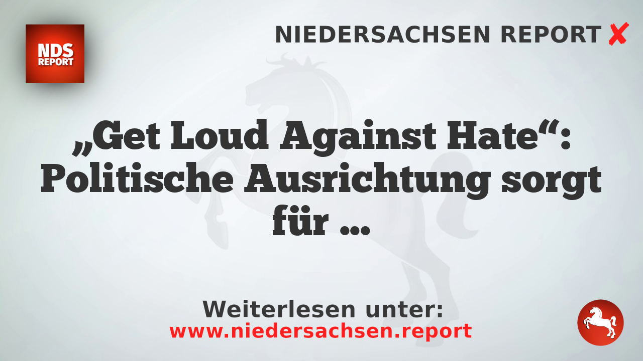 „Get Loud Against Hate“: Politische Ausrichtung sorgt für Kritik