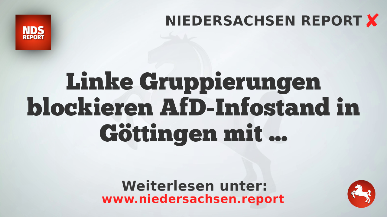 Linke Gruppierungen blockieren AfD-Infostand in Göttingen mit Polizeischutz