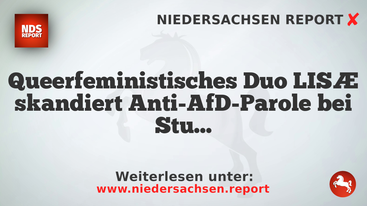Queerfeministisches Duo LISÆ skandiert Anti-AfD-Parole bei Stuttgart-Lichterfestival