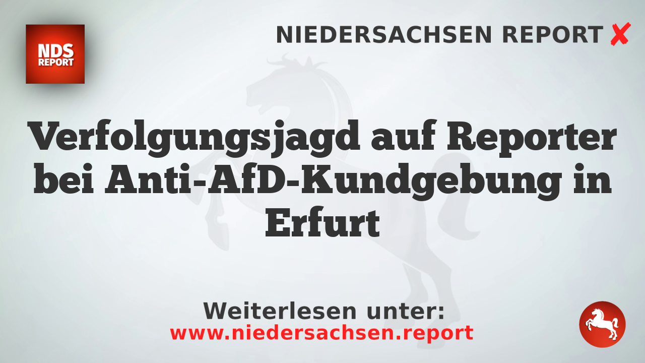 Verfolgungsjagd auf Reporter bei Anti-AfD-Kundgebung in Erfurt