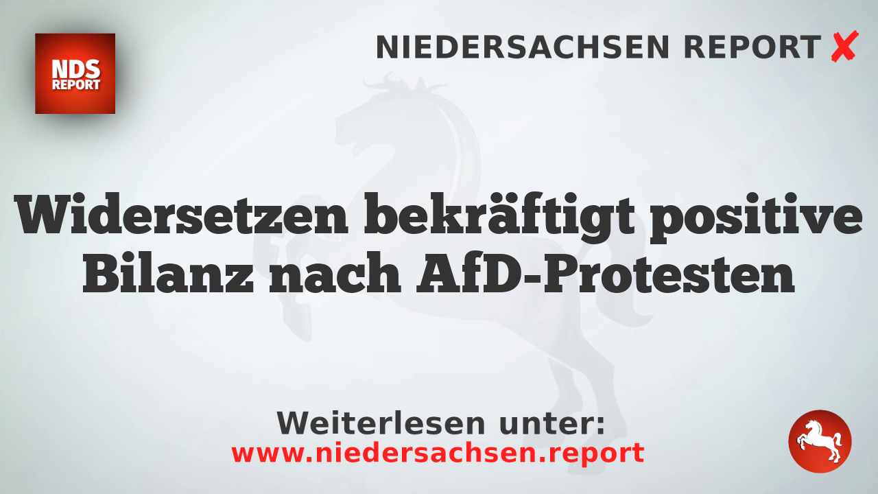 Widersetzen bekräftigt positive Bilanz nach AfD-Protesten